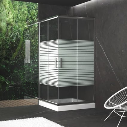 Καμπίνα Τετράγωνη Σεριγραφία Signe Square 80x80x180 cm